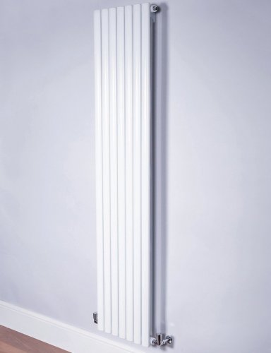 DQ Heating Cove Vertical White 1500 x 413mm Double Radiator