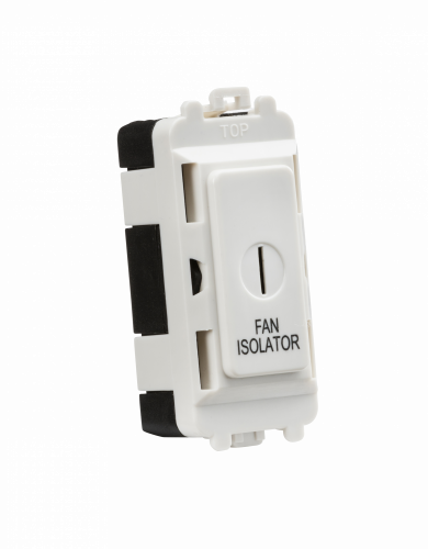 Knightsbridge 10A Fan Isolator Key Switch Module - White (GDM021U)