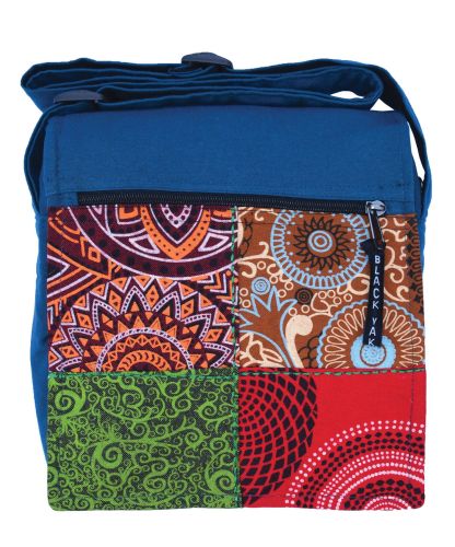 Medium Cotton 4 Patch Bag - Teal