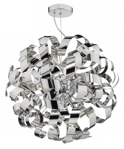 Dar Rawley 9 Light Pendant Polished Chrome