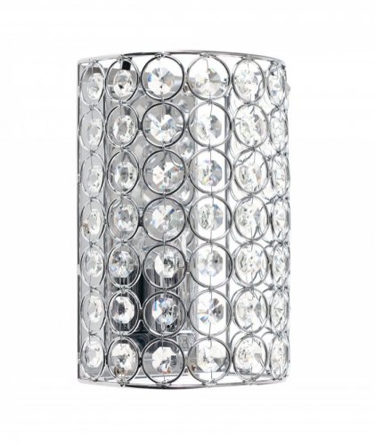 Ducy Half Cylinder Wall Light Chrome Clear - (20966)