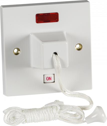 Knightsbridge 45A Pullcord DP Switch with Neon (SN8310N)