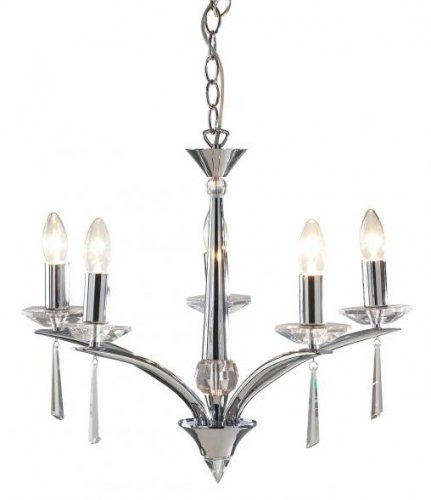 Dar Hyperion 5 Light Dual Mount Pendant Polished Chrome