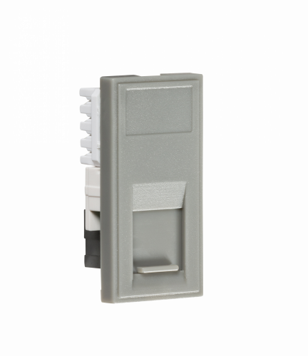 Knightsbridge UTP CAT5e RJ45 Outlet Module 25 x 50mm - Grey (NETCAT5GY)