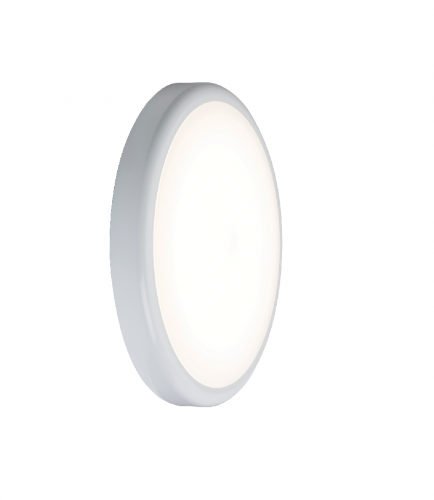 Knightsbridge 230V IP44 9W Emergency Trade LED Flush 6000K  (256mm) (BT9DEM)