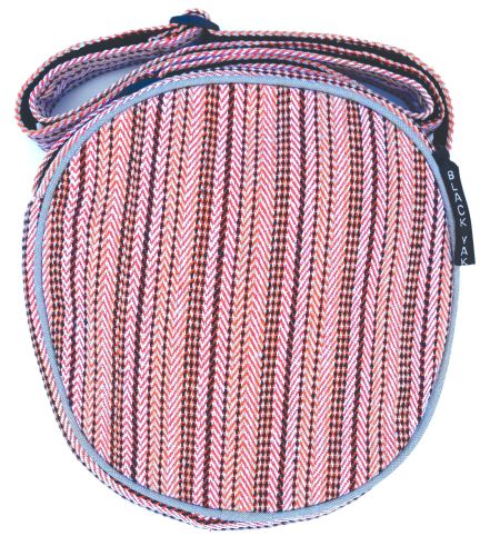 Medium Herringbone Circle Bag - Red/Orange