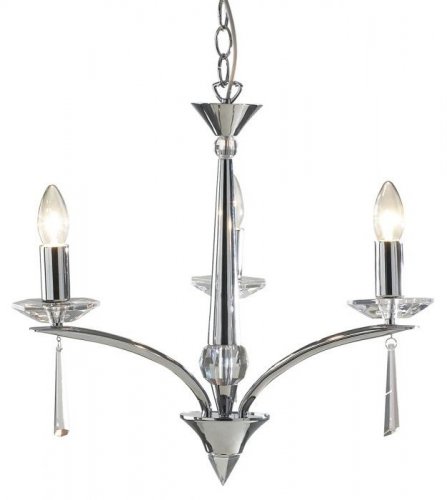 Dar Hyperion 3 Light Dual Mount Pendant Polished Chrome