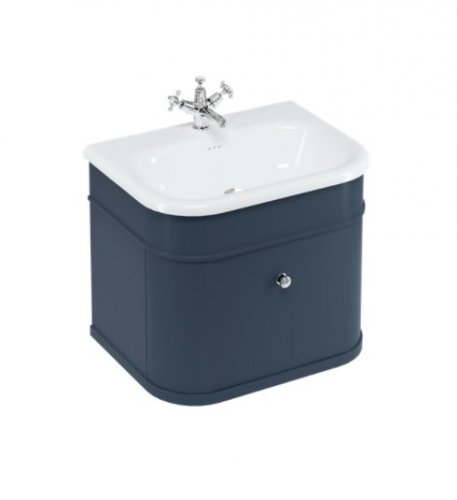 Burlington Bathrooms Chalfont Blue 65cm Single Drawer Vanity Unit