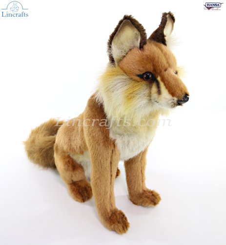 Soft Toy Red Fox Sitting by Hansa (33cm) 6098