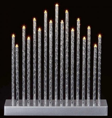 Premier Decorations Aluminium Candle Bridge with 17 LED