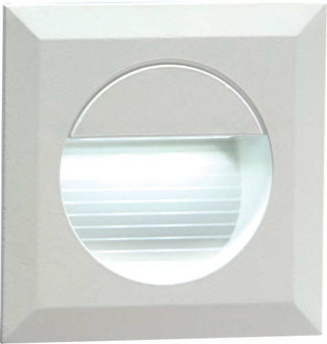 Knightsbridge 230V IP54 Recessed Square Indoor/Outdoor LED Guide/Stair/Wall Light White LED - (NH019W)