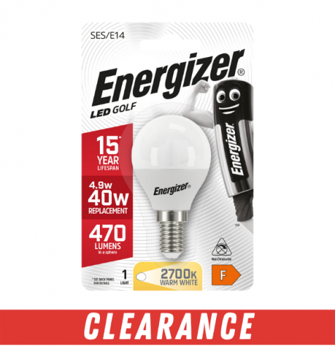 Energizer 4.9w LED Golf E14 (SES) 470lm 2,700K (S8697)