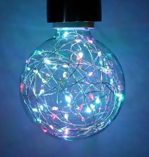 Pro-lite 1.3w Funky Filament Star Effect Globe G95 RGB