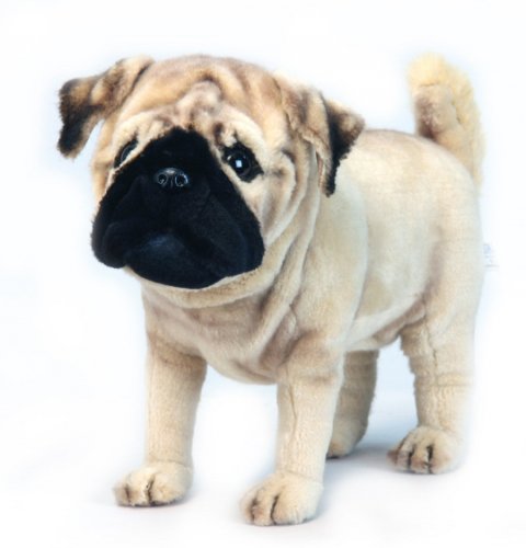 Soft Toy Pug Puppy Dog by Hansa (38cm) 5951