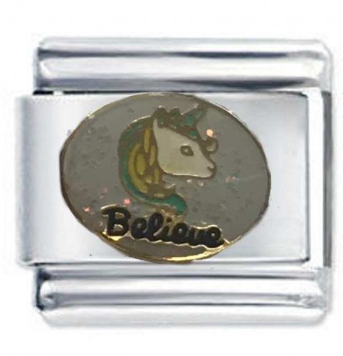 Believe Unicorn Italian Charm