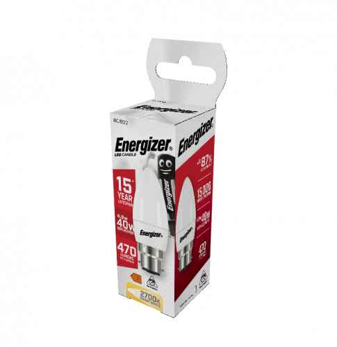 Energizer 4.9W LED Candle BC Warm White (S8850 )