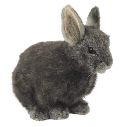 Soft Toy Grey Pygmy Rabbit by Hansa (22cm) L. 8129