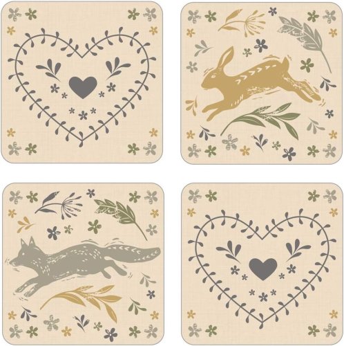 Cooksmart Woodland Set of 4 Coasters