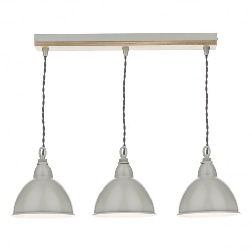 Dar Blyton 3 Light Bar Pendant with Painted Shades