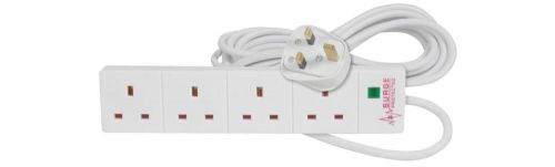 Mercury 430.009UK Home Essentials - Uk 4 Gang Extension Lead w/ Surge Protection
