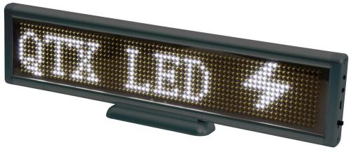 QTX 153.124UK LED Portable White 12 x 72 USB Rechargeable Moving Message Display