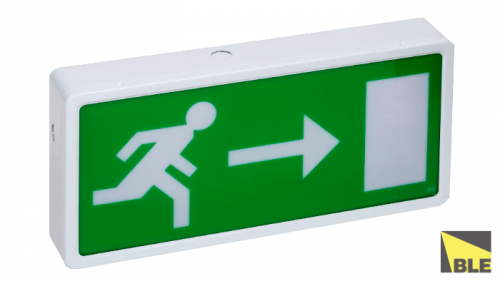 BLE LED 3Hr Emergency Exit Box ? Maintained ? Supplied with Down Arrow Legend - (BE3D/LED/M3)