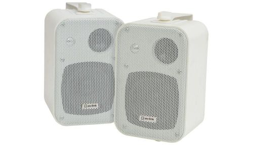 AV:Link 100.006 High Quality 3 Way Speaker Stereo Background Speakers White