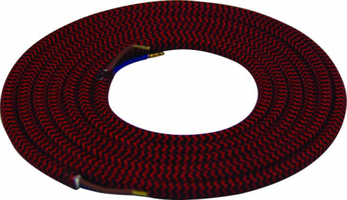 Girad Sudron Round textile cables 2 x 0.75 mm Black/Red - (GD1234)