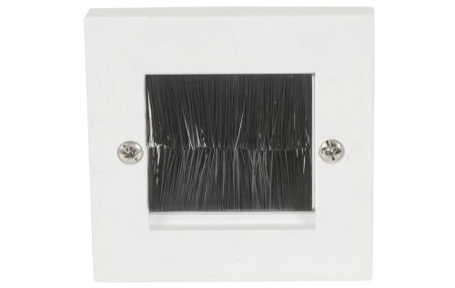 Av:link 123.275 Large Aperture Plastic Brush 1 or 2 Gang Bulk Packed Wallplates