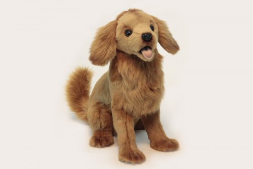 Soft Toy Dog, Golden Retriever by Hansa (32cm) 6202