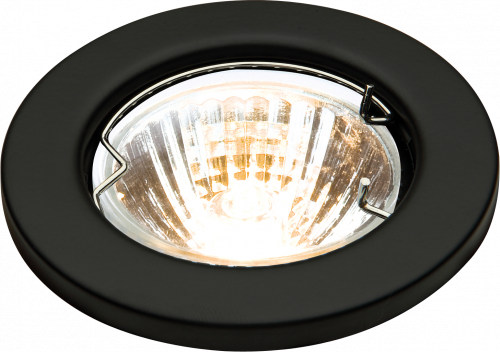 Knightsbridge IP20 12V 50W max. L/V Matt Black Downlight with Bridge (L02BK1)