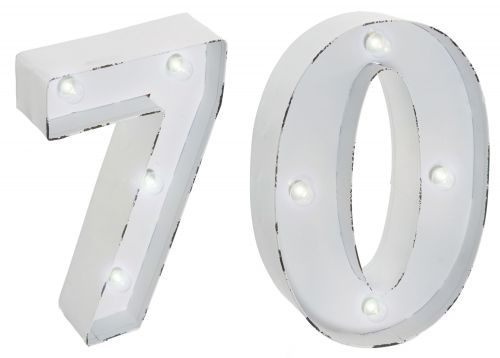 70th Birthday Party LED Light - Wall Mounted