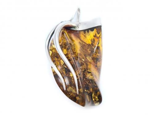 Green Amber Large Pendant