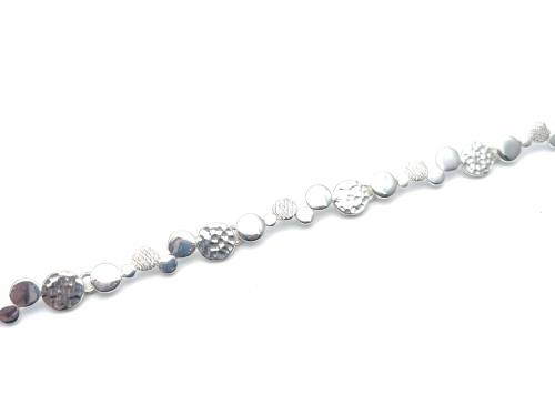 Silver Stepping Stones Bracelet 7 1/2 inches