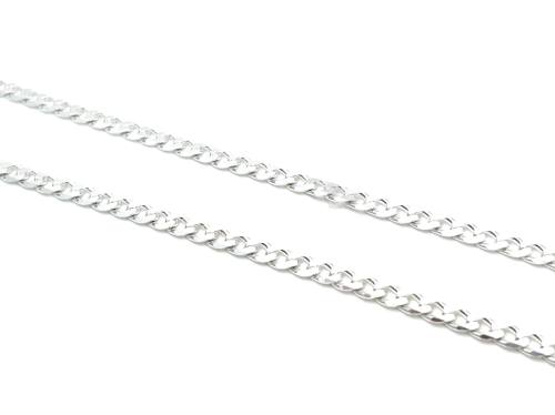 Silver Flat Curb Chain 18 inches