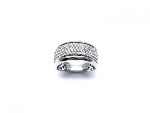 Silver CZ Pave Band Ring