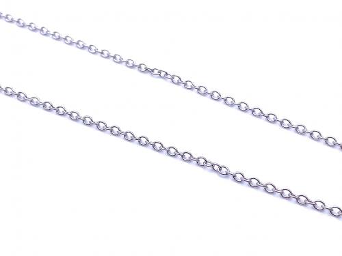 Silver Oval Trace Chain 24 inch