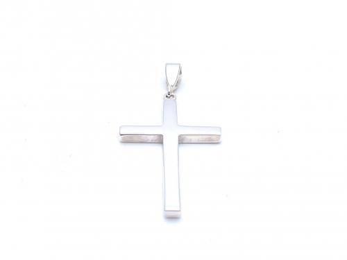 Silver Plain Solid Cross Pendant
