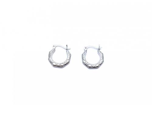 Silver Creole Earrings 15mm