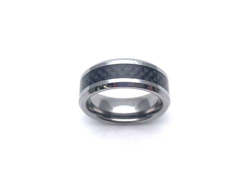 Tungsten Carbide Ring With Black IP Plating 6mm