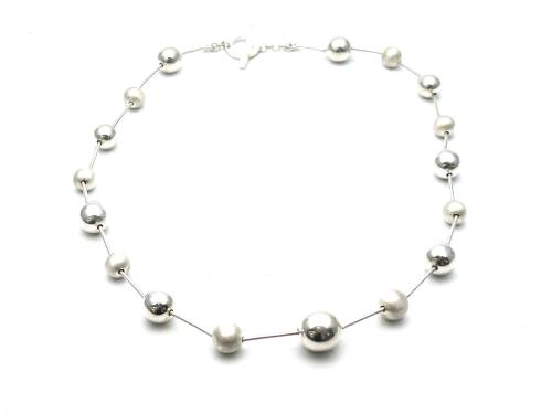 Silver Galaxy Necklet 18 inch