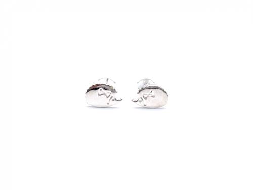 Silver Hedgehog Stud Earrings