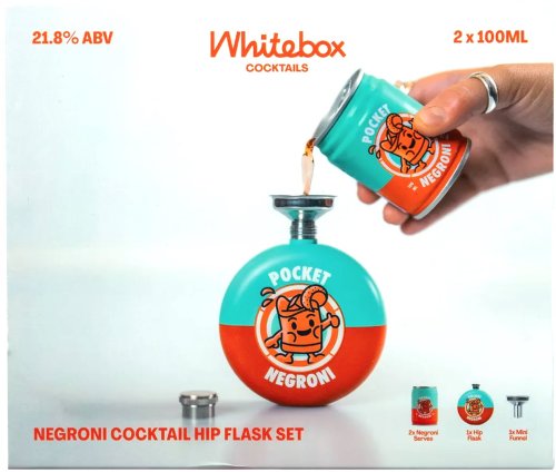 Whitebox Negroni Cocktail Hip Flask Set