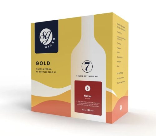 SG Wines Shiraz Gold Wine Home Brew Kit 30 BtL (Solomon Grundy)