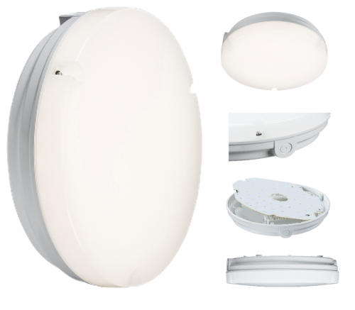 Knightsbridge 230V IP65 14W LED Emergency Bulkhead 4000K (TPR14LEDEM)