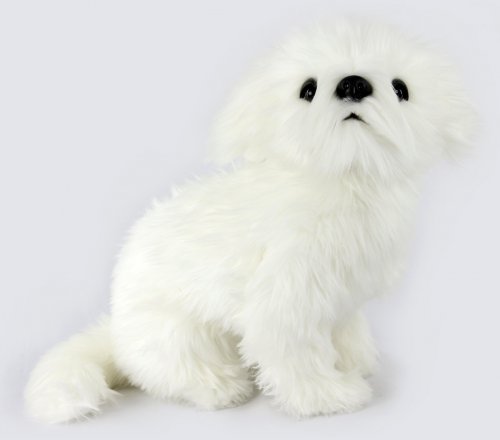 Soft Toy Dog, White Shih Tzu by Hansa (36cm.L) 7323