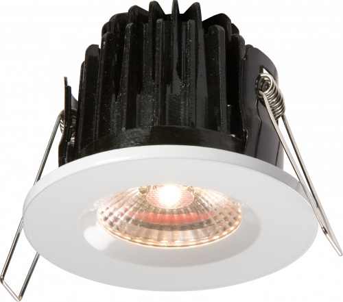 Knightsbridge IP65 7W LED 3000K Warm White Downlight comes with White Round Bezel - (VFRCOBAWW )