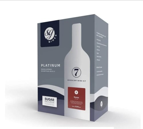 SG Wines Platinum Merlot Wine Making Kit (Solomon Grundy) 30Btl