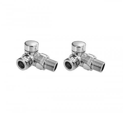 Essential 15mm Chrome Corner Angled Valve (Pair)