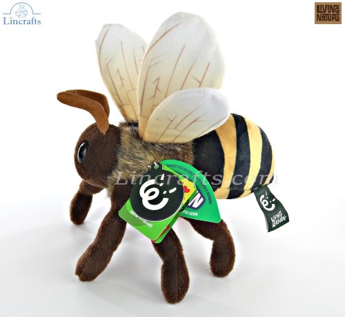 Soft Toy Honey Bee by Living Nature (18cm) AN670